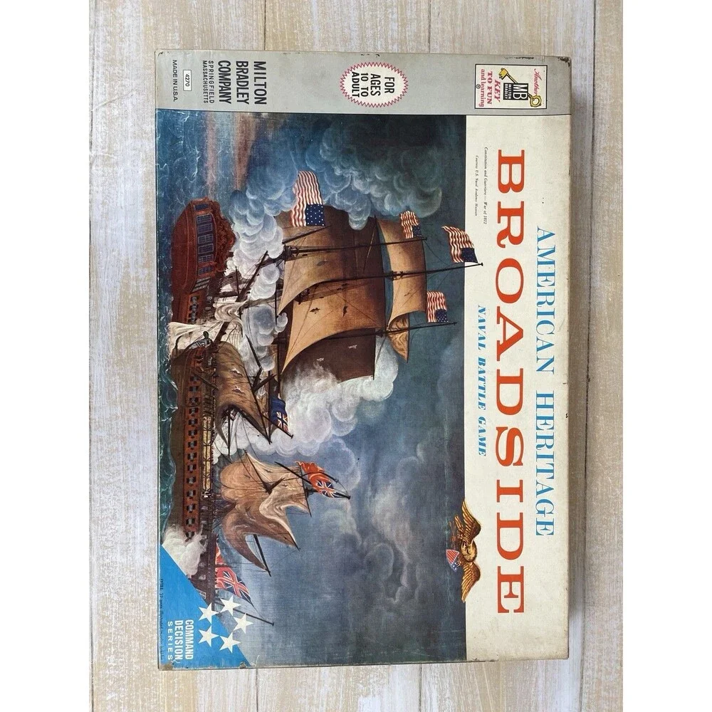 American Heritage Broadside Naval Battle Board Game #4270 MB 1962 Complete